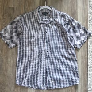 ZARA MAN textured TAILORED FIT MEN'S short sleeve DRESS SHIRT
